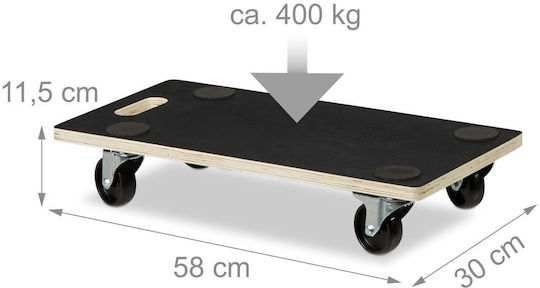 Relaxdays Cărucior de Transport pentru Sarcină de Până la 400 kg în Culoare Neagră