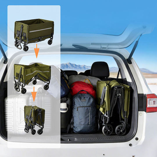 Relaxdays Sistem pentru Transport / Ridicare de Sarcini Pliabil pentru Sarcină de până la 150 kg în Culoare Verde