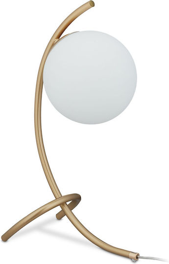 Relaxdays Table Lamp with White Shade and Base