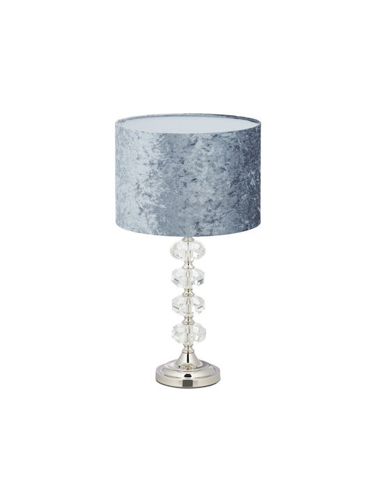 Relaxdays Lampă de Masă pentru Soclu E14 cu Abajur Gri și Bază