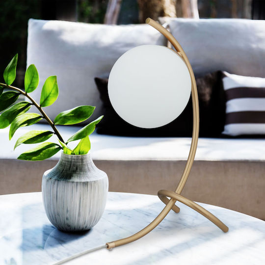 Relaxdays Table Lamp with White Shade and Base