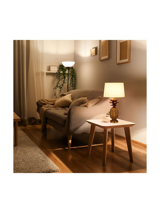 Relaxdays Lampi de Masă pentru Dulie E27 cu Abajur Alb și Bază