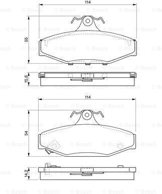 Set Plăcuțe Frână Disc Bosch 0 986 424 561