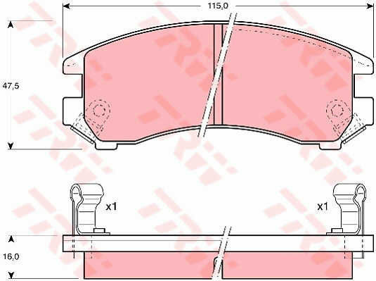 Trw Gdb882 Brake Pad Set Disc Brake