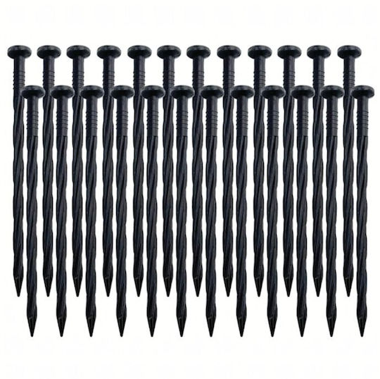 Material Pentru Garduri De Grădină 6cm 30 Bucăți Negre