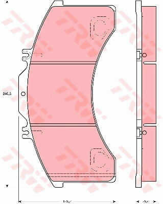 Brake Pad Set Disc Brake Trw Gdb5024