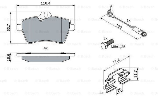 Bosch Brake Pad Set Disc Brake 0 986 494 290