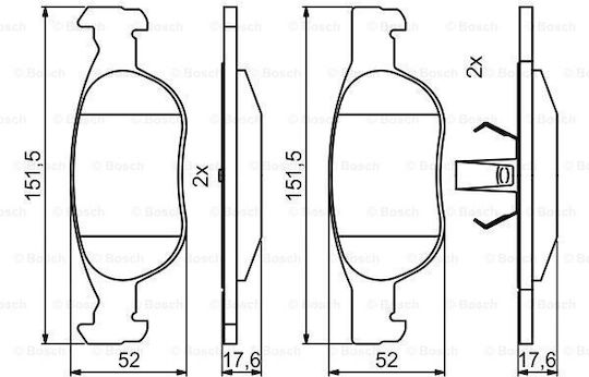 Bosch Brake Pad Set Disc Brake 0 986 494 852