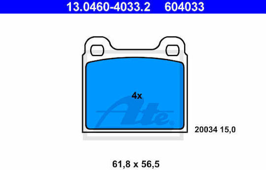 Set Plăcuțe Frână Disc Frână 13.0460-4033.2