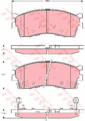 TRW GDB3285 Bremsbelag Satz Scheibenbremse