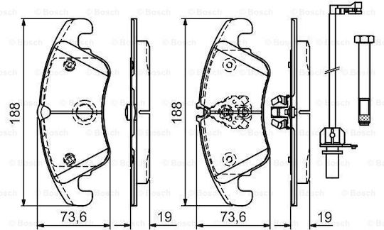 Bosch Brake Pad Set Disc Brake 0 986 494 201
