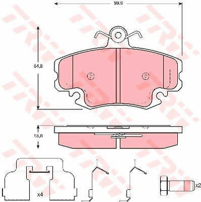 Set Plăcuțe De Frână Discuri De Frână Trw Gdb1635