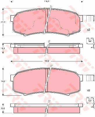 Set Brake Pads Disc Brake Trw Gdb3110