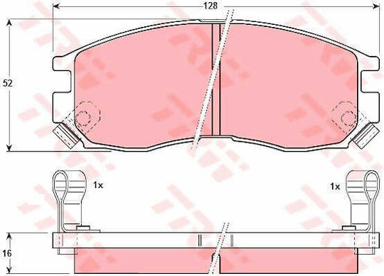 Set Brake Pads Disc Brake Trw Gdb1128