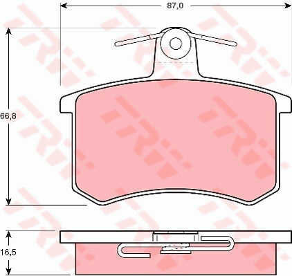 Trw Gdb814 Brake Pad Set Disc Brake
