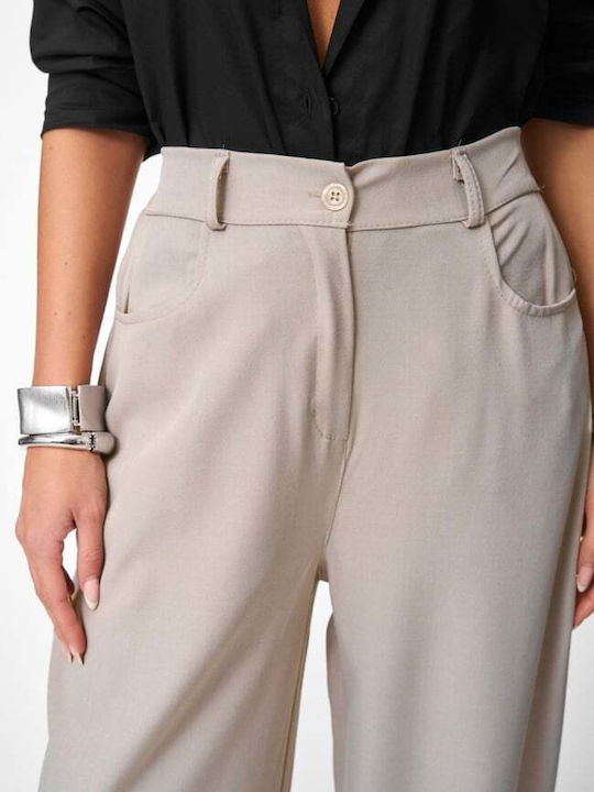 Damen Stoffhose Beiges Dunkel