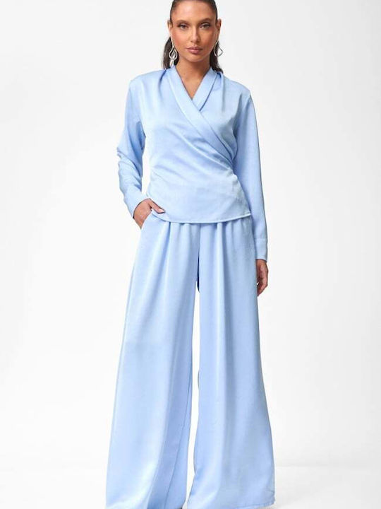 Women's Light Blue Set with Trousers