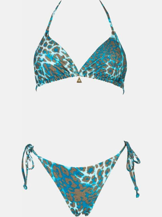 Set Bikini 3 Τεμαχίων Τριγωνάκι Πετρολ