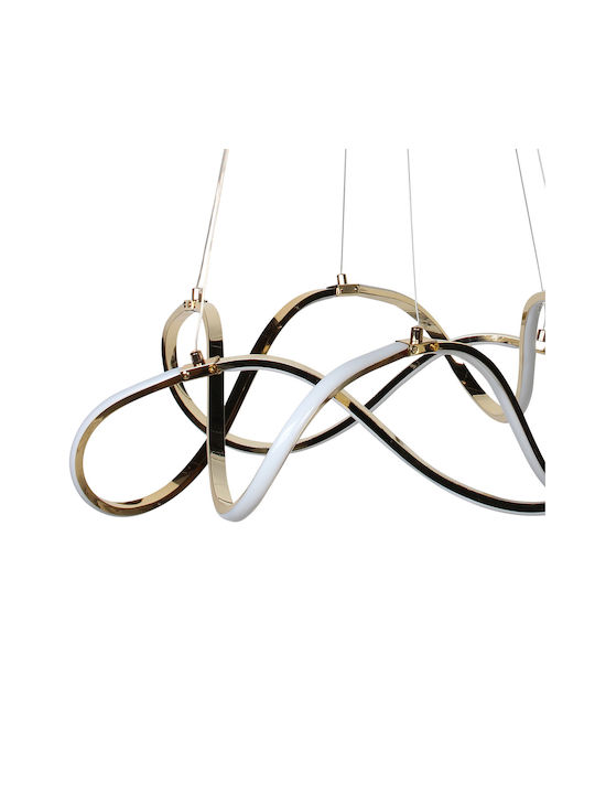 Keskor Ceiling Light Gold LED 60x60x18cm