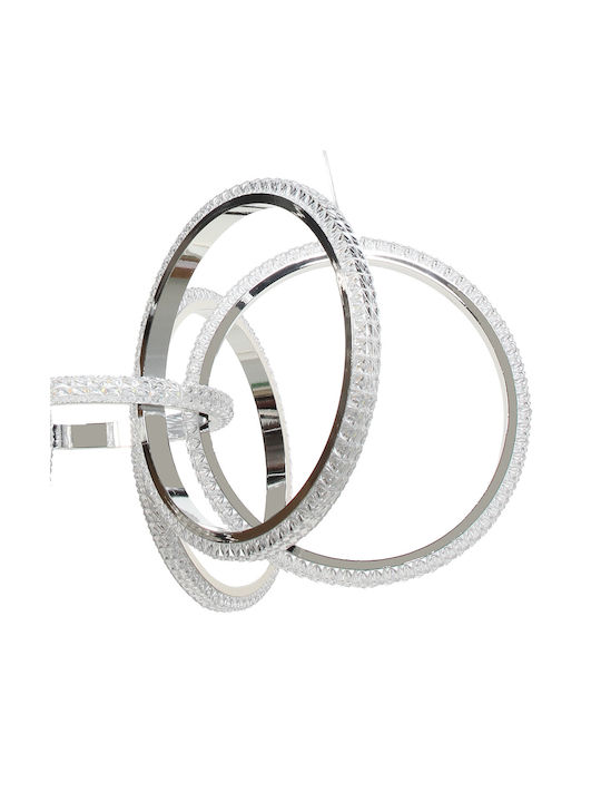 Keskor Silver LED Pendant Ceiling Light 69x69x27cm