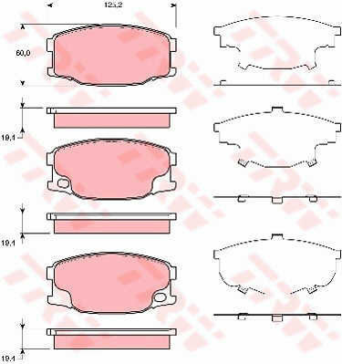 Trw Gdb3388 Brake Pad Set Disc Brake