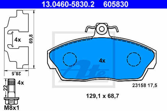 Set Plăcuțe de Frână Disc Frână 13.0460-5830.2