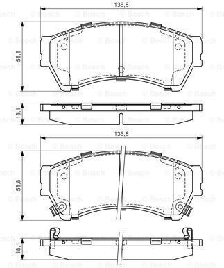 Bosch Bremsbelag Set Scheibenbremse