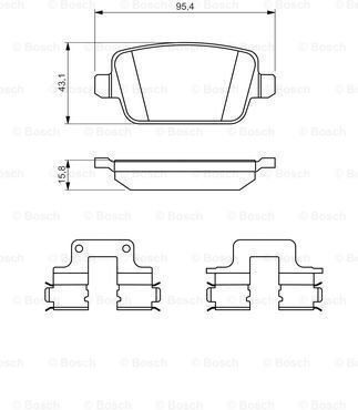 Bosch Brake Pad Set Disc Brake 0 986 494 639