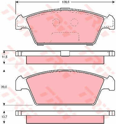Trw Gdb3108 Brake Pad Set Disc Brake