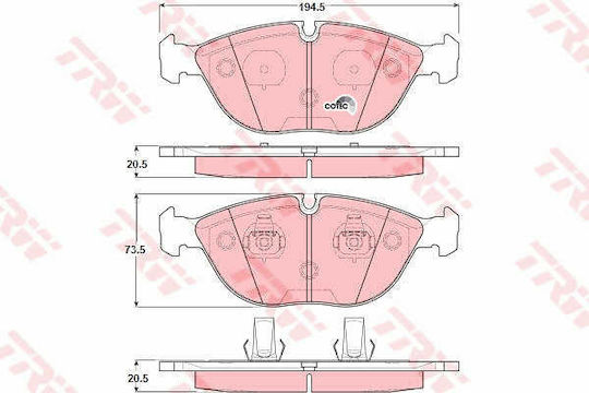 Trw Gdb1285 Brake Pad Set Disc Brake