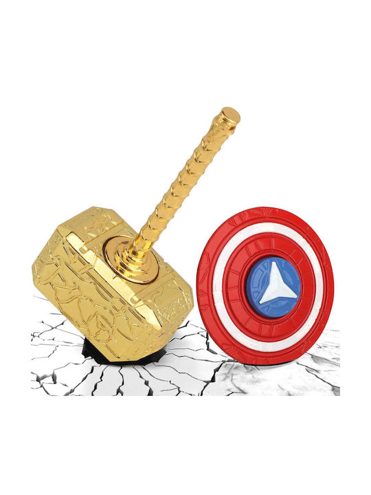 Fidget Spinner Keychain 2 In 1 – Hammer & Shield Superhero A43645
