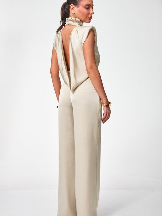 Damen Jumpsuit Beige