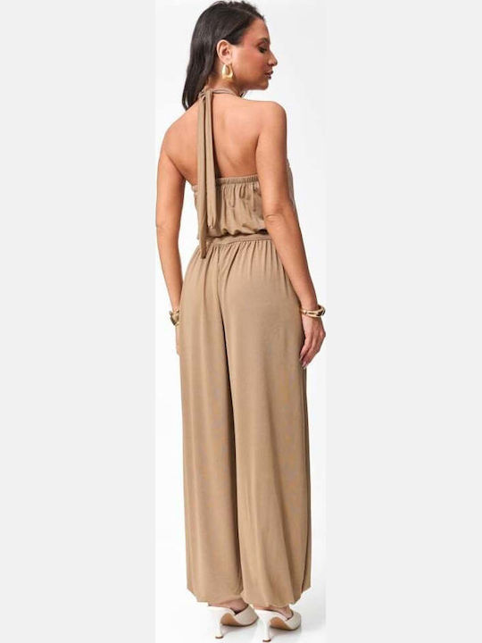 Damen Jumpsuit Braun