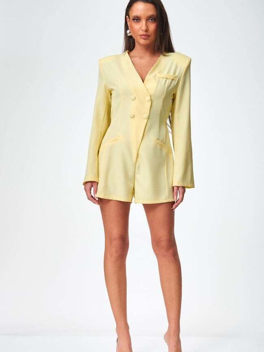 Women's Yellow Short Jumpsuit