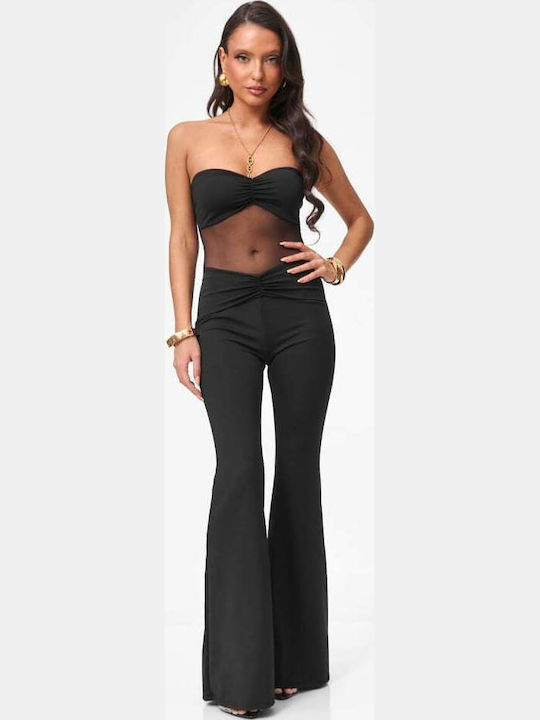 Γυναικεία Strapless Ολόσωμη Φόρμα Μαυρο