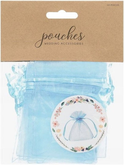 PartyDeco Fabric Blue Gift Pouch