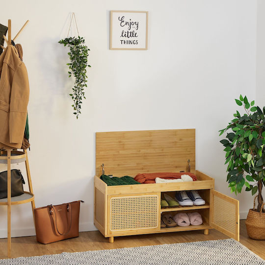 Shoe Organizer Made of Bamboo 90x37x45cm