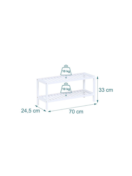 Shoe Organizer Made of Bamboo 70x24.5x33.5cm