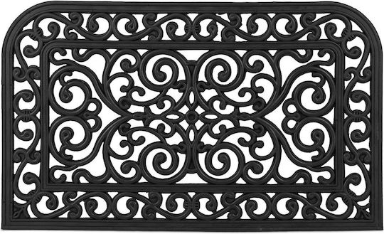 Relaxdays Black Rubber Doormat 45cm Relaxdays Black Rubber Doormat 45cm