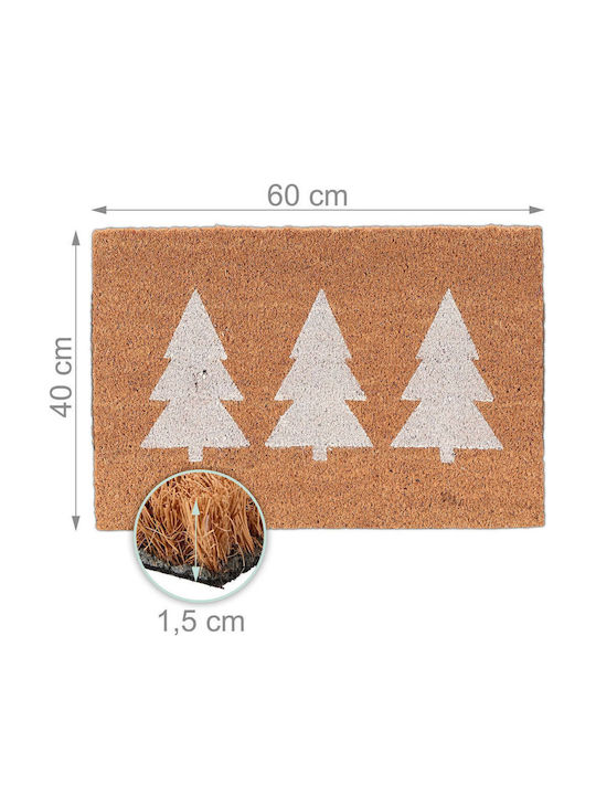 Relaxdays Doormat From Coconut Tree Green x40cm