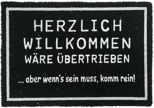 Relaxdays Fußmatte für den Eingang aus Kokosnuss Weiß 60x40cm 10052643_491 Weiße