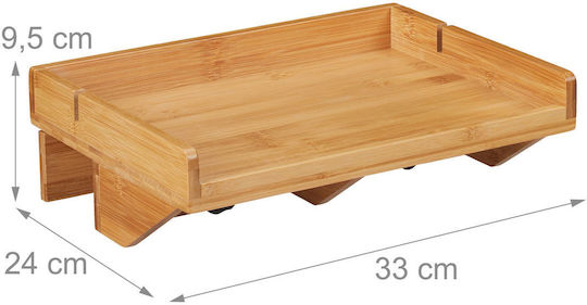 Nachttisch aus Bambus Beiges 32.5x32.5x27cm