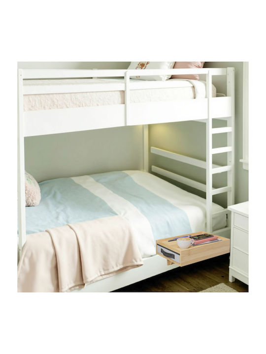 Noptiere Dormitor Din Bambus Albe 2 Buc 26.5x26.5x37cm