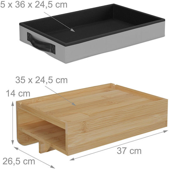 Κομοδίνο από Μπαμπού Καφέ 26.5x26.5x37cm