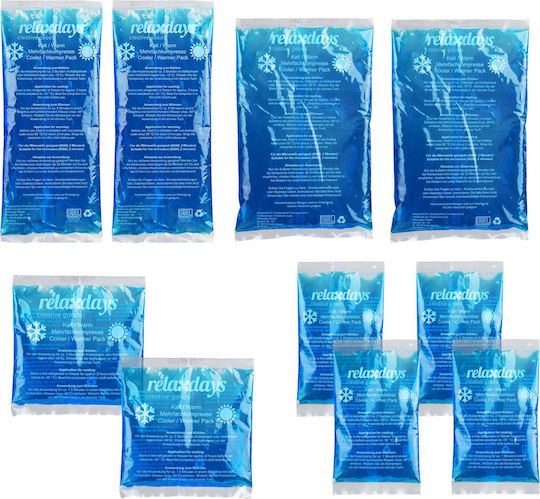 Set Comprese cu Gel Răcoritoare Relaxdays Albastre 26x16x1cm 28x12x1.5cm 14x13x1cm 16x9x1cm
