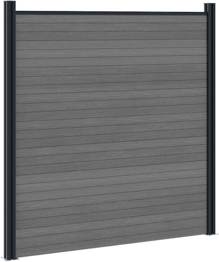 vidaXL WPC Zaunpaneel in Grau Farbe 1.86x7.92m 5Stücke