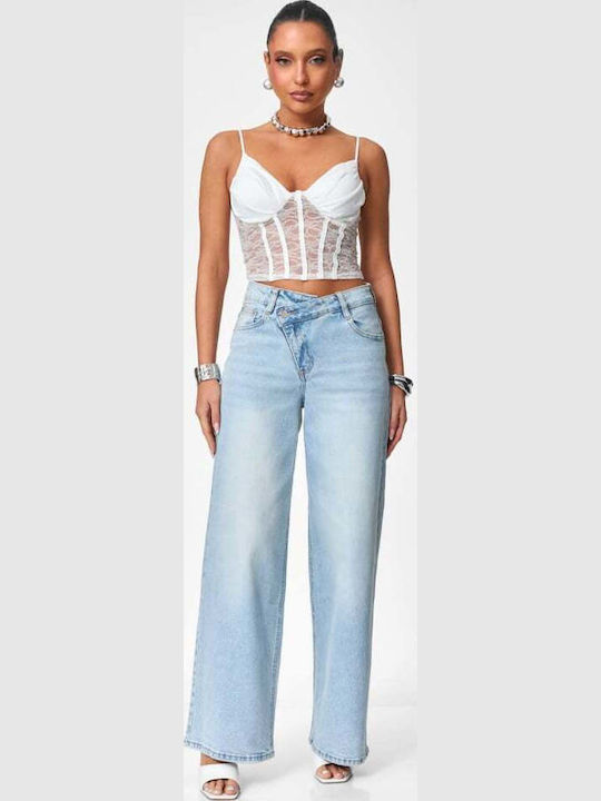Women's Jean Pants in Wide Leg Style