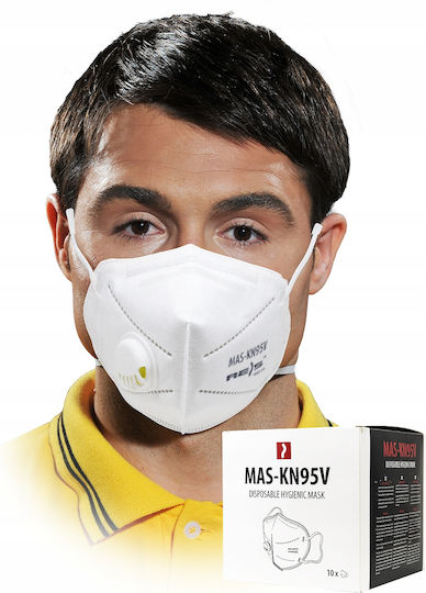 Raw-Pol Protective Mask FFP2 with Valve White 1 Piece