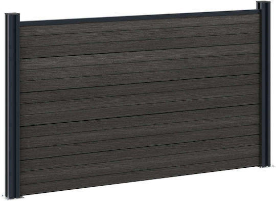 vidaXL WPC Fence Panels in Black Colour 4 Pieces