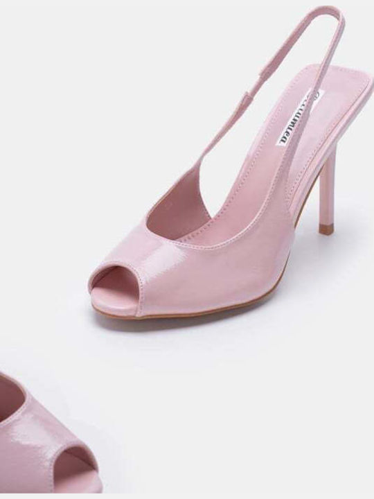 Peep Toe Γόβες από Λουστρίνι Ροζ